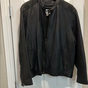 Motorcycle Jacket. Wilsons Leather Classic Black Jacket